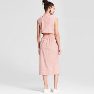 Mossimo Striped Cut-Out Back Shirt Dress